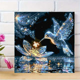 SHICERNHJ DIY Hummingbird Paint by Numbers Kit for Adults Beginner,Birds Flowers Paint by Number Kits for Adults, Acrylic Paint by Number On Canvas for Home Wall Decor 16 X 16 Inch SHICERNHJ