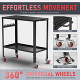 YESWELDER Welding Table Workbench 36x18 Inches, 1200 lb Load Capacity, Hook Side Panel, Handle, Brake Wheels - Sturdy and Versatile Welding Table YESWELDER