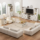 FiveWillowise Tall TV Stand, White Entertainment Center with Storage Cabinets for 65 Inch TV, 60'' Modern Media Console Table with Drawers and Adjustable Shelves, Television Stands for Living Room FiveWillowise