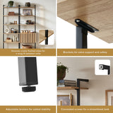 mopio Norwin Ladder Book Shelf, Wall Bookshelf, Farmhouse Industrial Bookcase, Narrow Slim Organizer Display Shelves, Living Room, Bedroom (5-Tier Shelf) mopio