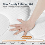 LETMOON Queen Mattress [New Version], 14 Inch Gel Memory Foam Hybrid Mattress Queen Size Bed in a Box, Pressure & Pain Relief, Medium Firm, CertiPUR-US, Individual Pocket Spring, Edge Support LETMOON