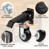 SOLEJAZZ Workbench Caster kit 660 LBS Heavy Duty Retractable Casters Workbench Wheels All Steel Construction Urethane, Bonus Install Template, 4 Casters SOLEJAZZ