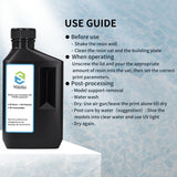 YOUSU Water-Washable Low Odor LCD 3D Printer Resin UV-Curing 405nm 3D Resin Suitable for Mono Screen and RGB Screen High Resolution 3D Printing Liquid Gray Color 1000g Yousu
