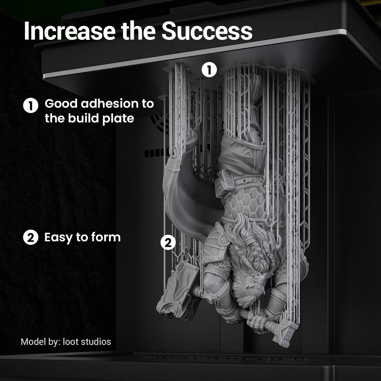 UNIFORMATION HD 3D Printer Standard Resin 2KG Fast UV Curing Plant-Based 3D Resin Liquid with High Precision Low Viscosity Suit for SLA/LCD/DLP Printing Miniatures, Garage Kits, 2x1KG HD Grey Uniformation