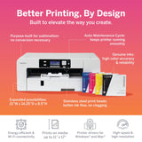 Sawgrass SG1000 Sublimation Printer Starter Bundle | Professional Dye-Sublimation Printer with 20mL SubliJet UHD Inks & TruePix Paper | Prints Up to 11”x17” | Wi-Fi | Auto-Maintenance | Business-Ready Sawgrass