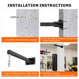 YZZHAJ Wall Mount Heavy Bag Hanger, Punching Boxing Bag Hanger, Heavy Duty Bag Hanger Bracket, 360° Swivel Hook for Boxing, Muay Thai and MMA Training Home Gym（7 Adjustable Positions） YZZHAJ