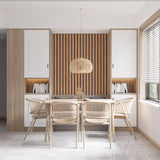 Yun-aeon Natural Wood Peel and Stick Wallpaper Wood Slats - 17.3"x 160" Tan Self-Adhesive Waterproof Vinyl Removable Wall Paper for Wall Decor Bedroom Yun-aeon