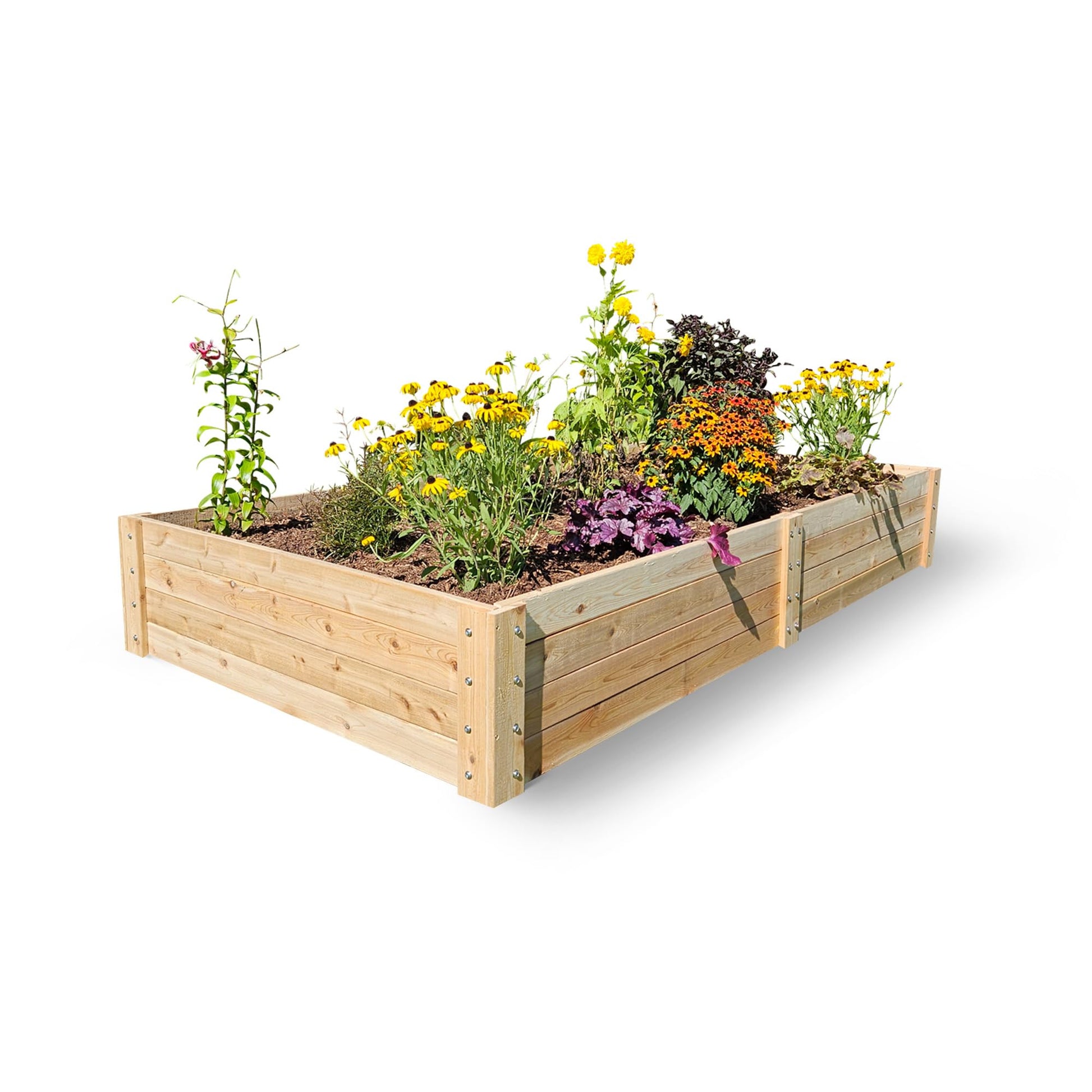 Infinite Cedar Select Cedar Raised Garden Bed - 4' x 8' x 14" - Handcrafted in Maine from North American Western Red Cedar Wood - WoodArtSupply