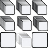 iFForce 40 PCs Sublimation Blanks Patches - Large Iron-on Patch with Black Border - Exquisite Fabric Patches for DIY Hats Backpack T-Shirt Project (Square) iFForce