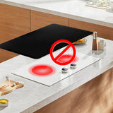 Stove Top Cover for Electric Stove - Silicone Stove Mat for Glass Top Stove, Glass Cooktop Protector, XL Dish Drying Mats For Kitchen, Range Covers for Electric Stove (Black,28 x 20) YUHFERA