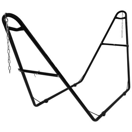 Sunnydaze Universal Double Hammock Stand Only - 550-Pound Capacity - Heavy-Duty Hammock Stand for Outside - Fits 9 to 14 Foot Hammocks - Black Sunnydaze