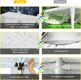 COBIZI Canopy 10x30 Pop Up Canopy Tent with 8 Sidewalls Party Tents for Parties Wedding Backyard Waterproof Outdoor Commercial Event Tent with Stakes, Ropes, Sandbags, White COBIZI