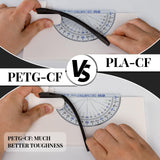 Carbon Fiber PETG Filament 1.75 mm, TINMORRY PETG CF 3D Printer Filament, Compatible with Bambu LAB, Creality K1C, QIDI MAX3, FLASHFORGE Adventurer 5M, Prusa MK4 FDM 3D Printer, 1 KG 1 Spool, Black TINMORRY