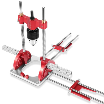 Portable Drill Guide Self-Centering Portable Drill Guide w/Chuck Key, 0° To 60° Angle Drill Guide w/Easy-To-Read Protractor Scale,Multi-Angle Drill Guide With Self-Centering Base Woodworking  - WoodArtSupply