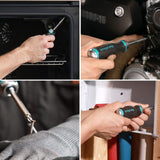 DURATECH Multi-bit Ratcheting Screwdriver, 38-Piece Magnetic Screw Drivers with Bits Storage Handle, Slotted/Philips/Pozi/Torx/Hex/Square DURATECH