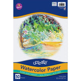 UCREATE Watercolor Paper, White, 140 lb, 12" x 18", 50 Sheets, White, Package, 140 lb. Pacon