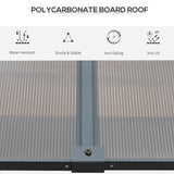 Outsunny 10' x 13' Outdoor Patio Gazebo with Sloping Polycarbonate Roof, Durable Aluminum Frame, & Netting Curtain Outsunny