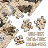 Beach Cat Puzzle 1000 Piece Puzzle for Adults, Cat Puzzles for Adults Animal Jigsaw Puzzle, Kitty Pooping Puzzle as Funny Gag Home Decor BBOLDIN