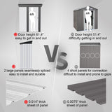 JUMMICO Metal Outdoor Storage Shed 5 x 3 FT Metal Shed with Lockable Door,Waterproof Garden Tool Shed Storage House for Backyard Patio Lawn,White JUMMICO