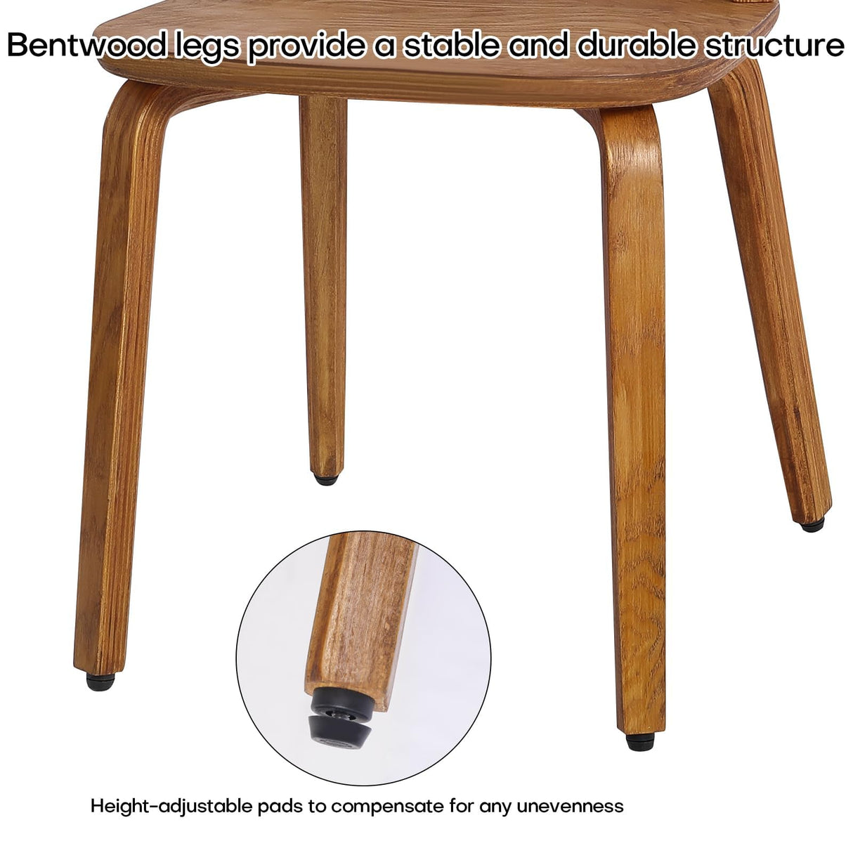 Bekrvio Windsor Chairs Set of 2, Farmhouse Spindle Back Dining Chairs with Bentwood Legs, Solid Wood Armless Dining Room Chair for Kitchen Room, Living Room, Vintage Country Style, Distressed Brown Bekrvio