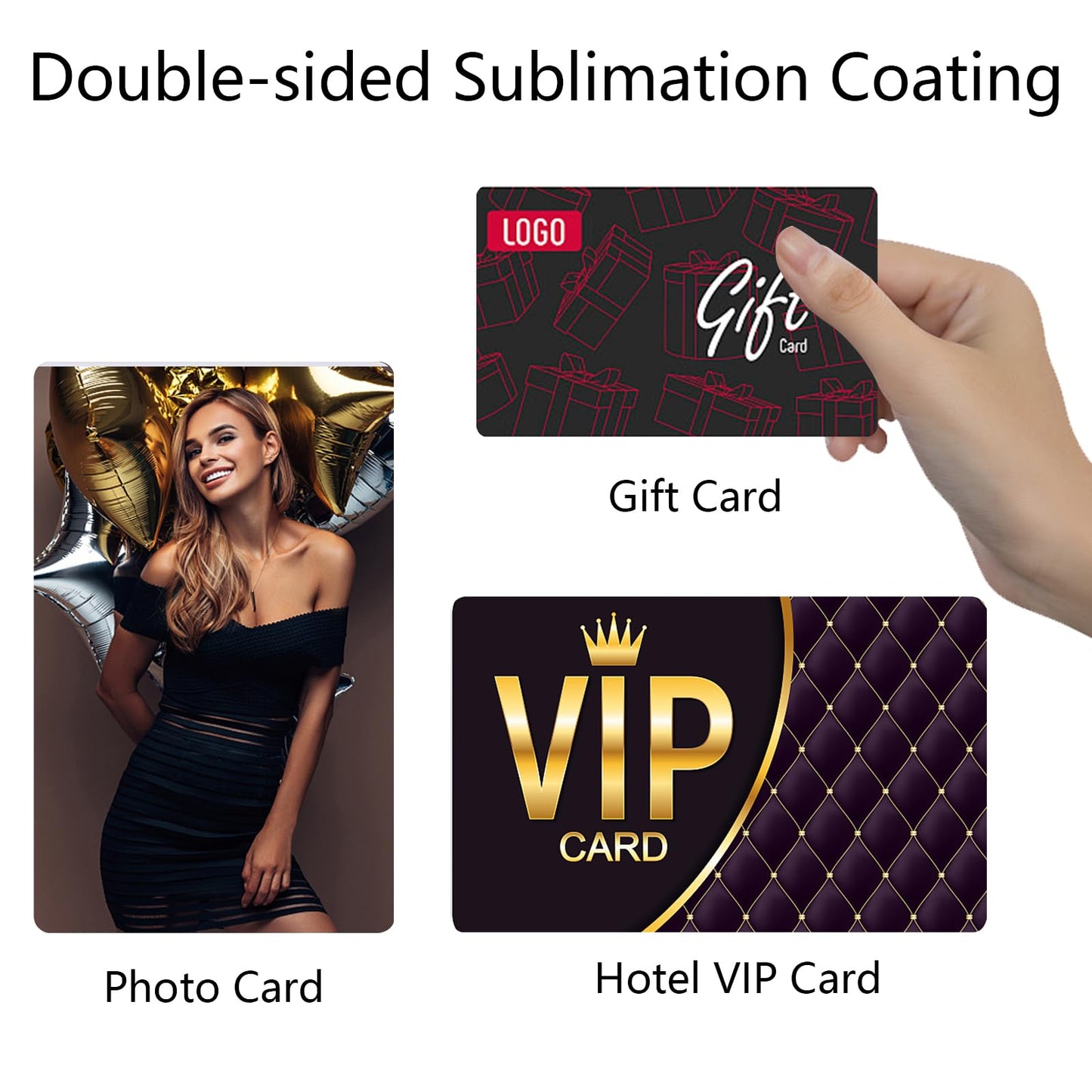 100 Pieces Sublimation Metal Business Cards Which Can Be Sublimated Both Sides,3.38 x 2.12 x 0.0078 Inch Blank Sublimation Metal Name Card for Color UV Print (100 Pcs Metal Business Cards)