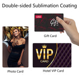 100 Pieces Sublimation Metal Business Cards Which Can Be Sublimated Both Sides,3.38 x 2.12 x 0.0078 Inch Blank Sublimation Metal Name Card for Color UV Print (100 Pcs Metal Business Cards) Cevhzoe