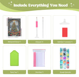 QENSPE Presents Diamond Painting,Diamond Art Kits for Adults,Christmas Tree DIY 5D Round Full Drill Diamond Art for Beginners,Diamond Dots for Adults,Home Wall Decor 12x16 inch QENSPE