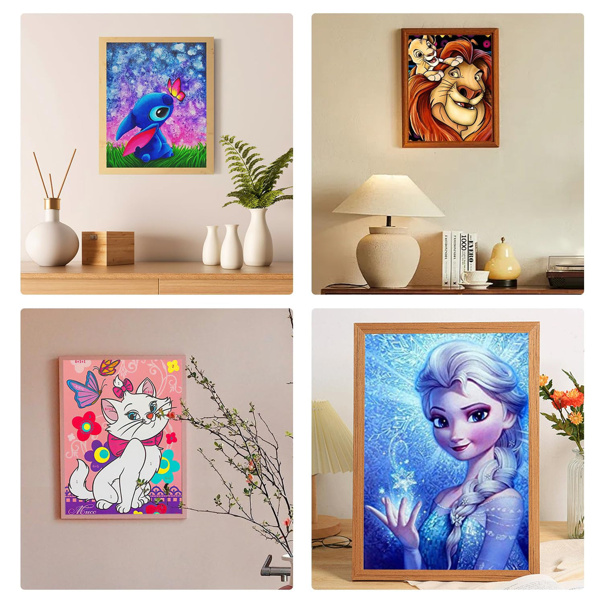 12 Pack Diamond Art Kits for Adults,5D Diamond Painting Kits for Adults,Cartoon and Animation Series Paint with Numbers Diamonds for Home Wall Decor Festival Gift 12x16 Inch FFPTBNYX