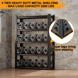 BEESTMUEBLE 72" H Garage Shelving Storage Shelves, Adjustable Metal Shelf and Shelf Units, Heavy Duty Garage Shelving for Warehouse, Basement, 35.4" W X 15.8" D X 72" H BEESTMUEBLE