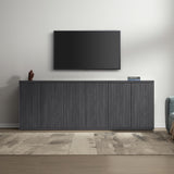 SICOTAS Buffet Cabinet with Storage Accent Sideboard Modern Credenza with Doors & Shelves Fluted Media Console Mid Century Coffee Bar Table for Living Room Kitchen Dining Room Hallway（2PCS） SICOTAS