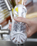 Full Circle Clean Reach Bottle Brush with Replaceable Bristle Brush Head, Bamboo Handle, White Full Circle