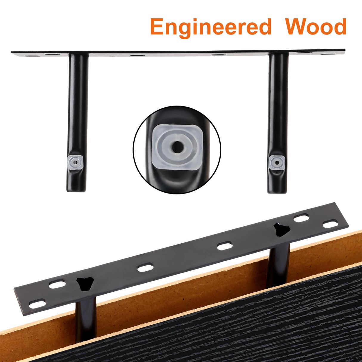 Fixwal Floating Shelves for Wall, Wall Mounted Rustic Wood Shelves for Bathroom, Living Room, Bedroom and Kitchen, Wall Shelves for Storage,Books,Room Decor (Black, Set of 4, 15.8 Inch) Fixwal