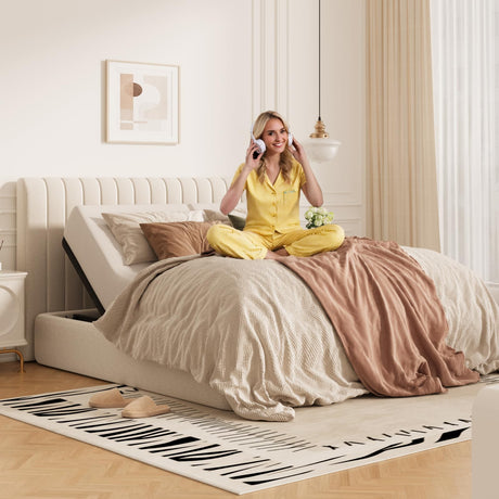 FLEXISPOT Split King Adjustable Bed Frame Base–Zero Gravity & Soothing Massage,Memory Positions,Whisper-Quiet Motor,Quick Assembly,Adjustable Legs,Under-Bed Light & Wireless Remote,750 lbs FLEXISPOT