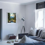 National Park Landscape Paint by Numbers, Olympic Forest Fir Scenery Paint by Number Kits for Adult, Mountains River Acrylic Painting on Canvas for Gift Home Wall Decor(16×20inches, No Frame) ARNLRDYA