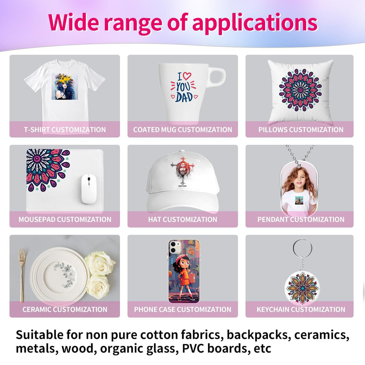 Methdic Sublimation Paper 8.5x11 Inch Instant Dry 125 Sheets Sublimation Blanks Transfer Paper For Inkjet Printer ，105gsm Methdic