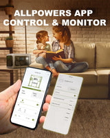 [Upgraded Version] ALLPOWERS R600 Super-Quiet Portable Power Station, 299Wh 600W LiFePO4 Battery Backup with UPS Function, 400W Max Input, MPPT Solar Generator for Outdoor Camping, RVs, Home Use ALLPOWERS