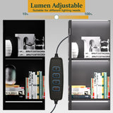 Eltean Display Cabinet with Glass Doors and LED Lights, Glass Display Case with 3 Adjustable Shelves,4 Tier of Storage Space Curio Cabinet for Bedroom Living Room Homeoffice Dining Room Eltean