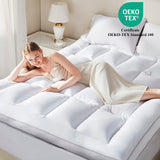 ELNIDO QUEEN® Mattress Topper King Size - 3 Inch Memory Foam Mattress Topper with Straps, Ultra Soft Ventilated Supportive Pillow Top Mattress Pad for Back Pain Relief, 80x78x3 Inch ELNIDO QUEEN