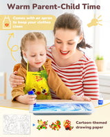 JUPITEARTH 52Pcs Water Marbling Paint Kit, Arts and Crafts for Girls & Boys, Art Supplies for Kids Ages 3-5 4-8 8-12, Marbling Paint for DIY Crafts, Christmas and Birthday Gifts JUPITEARTH