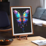 M MUGIT 8 Sheet Scratch Art Noctilucent Rainbow Painting Paper with Pen/Cleaning Brush, Glow in The Dark Engraving Scratchboard(A4) for Kids & Adult, ASMR Sketch Card Relaxing Toy (Butterfly/Dolphin) M MUGIT