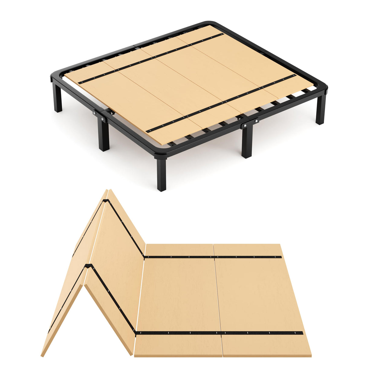 Imperius Foldable Box Spring, Bunkie Board, Bed Support Slats, Bed Boards for Under, Twin (60x30) Imperius