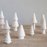 Creative Co-Op 3" H-8" H Wood Trees, Natural, Set of 6 Figures and Figurines, Multi Creative Co-Op