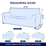 SUBRTEX Sofa 1-Piece Stretch Slipcover Soft Couch Washable Furniture Covers Jacquard Fabric Small Checks(Off-White,Medium), Loveseat/2-seater SUBRTEX