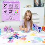 kiddoart Poke Art Magical Unicorn Craft Kit - Mess-Free DIY Creative Activity for Kids, Birthday Gifts for Girls & Boys Ages 4-12, Arts and Crafts Toys with 6 Unicorns & Accessories kiddoart