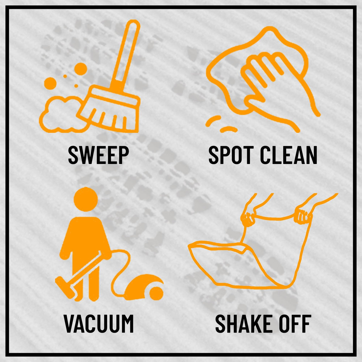 Ottomanson Solid Design Non-Slip Rubberback 2x6 Indoor/Outdoor Runner Rug for Hallway, Kitchen, Living Room, Garage, Patio, 2' x 6', Black Ottomanson