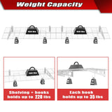 WALMANN 2 Pack Garage Wall Shelves, 2 x 4 ft/24 * 48 inch Wall Mounted Storage Shelves for Garage Heavy Duty Wall Shelving, Holds Up to 220 Lbs(White) WALMANN