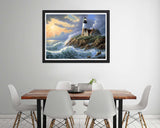 Diymood Painting5D Diamond Painting Landscape Sea View Room, Paint with Diamonds DIY Diamond Art Sunlight Ocean, Diymood painting by Number Kits Full Drill Rhinestone for Home Wall Decor 12x16inch Diymood