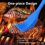 Hhyn Silicone Basting Pastry Brush Set 4 Pack Heat Resistant Spread Oil Butter Sauce for BBQ Grill Barbeque Kitchen Baking Cooking Pastries, 2 Large & 2 Small Multicolor Hhyn