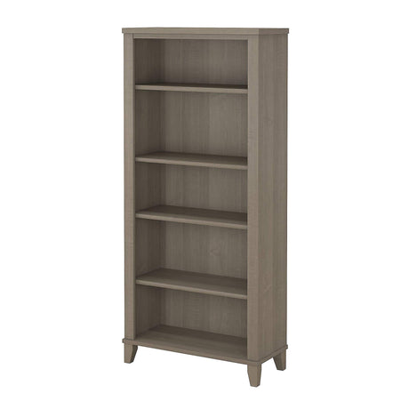 Bush Furniture Somerset 5 Shelf Tall Bookcase in Ash Gray Bush Business Furniture