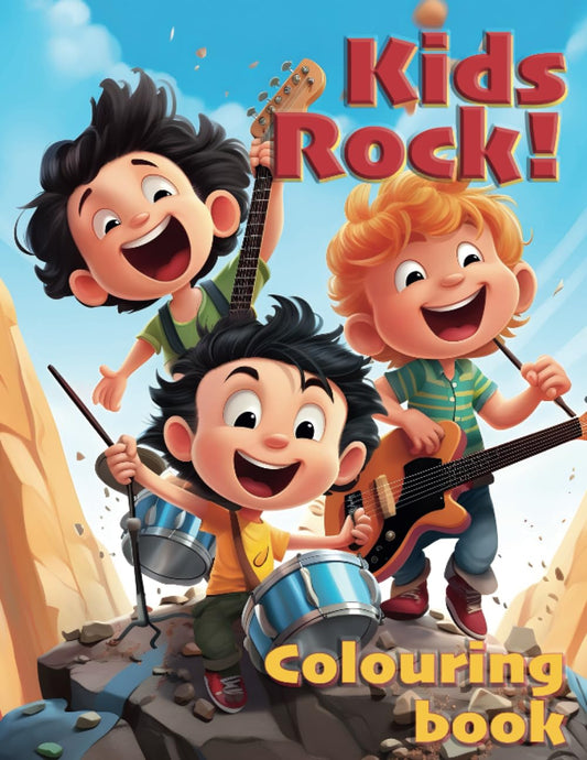 Kids Rock: Joyful music coloring book for kids